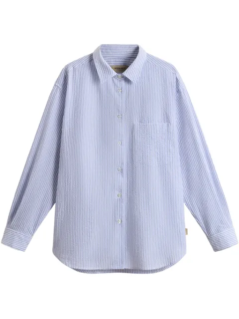 Woolrich camisa con tejido seersucker