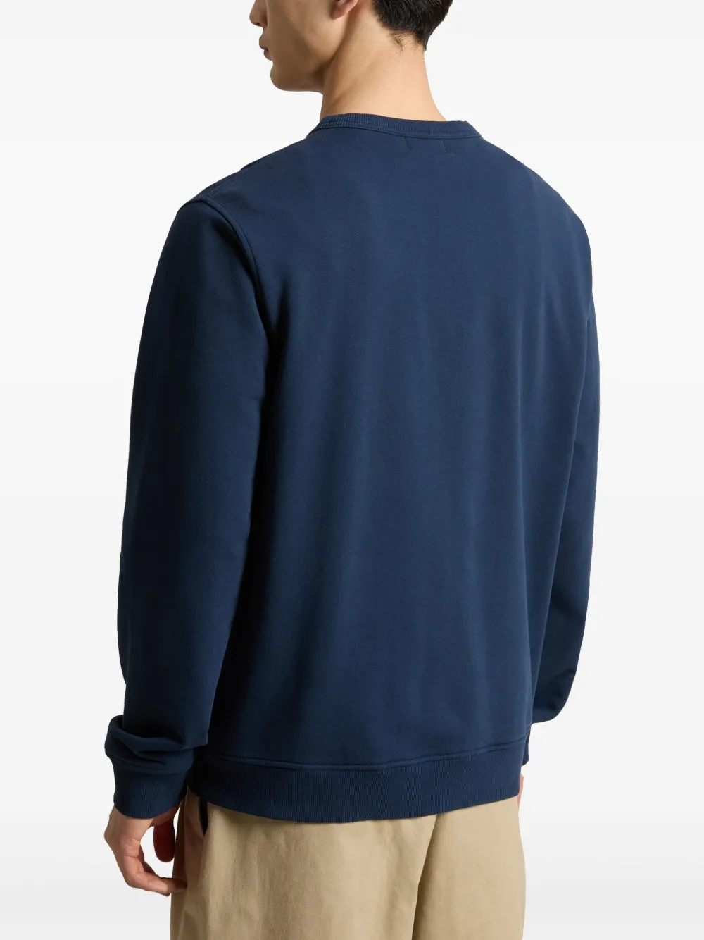Woolrich Sweater met logopatch Blauw