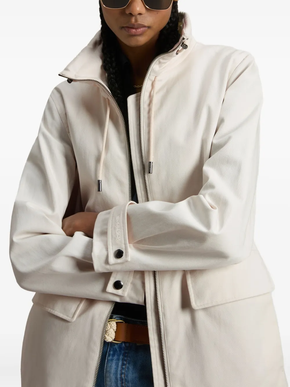 Woolrich Jack met gesmockte taille Beige