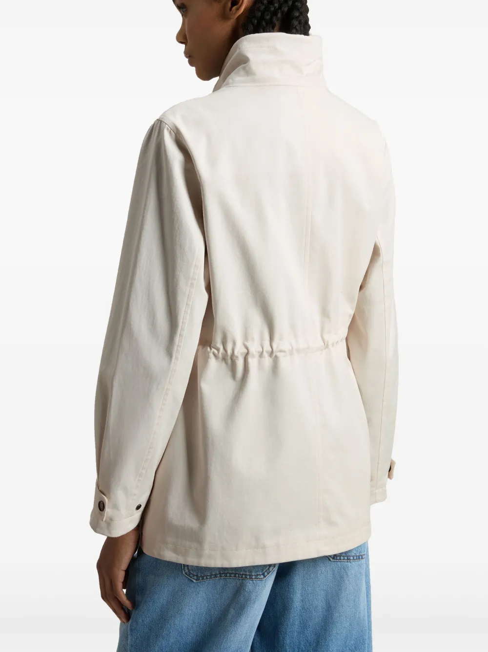 Woolrich Jack met gesmockte taille Beige