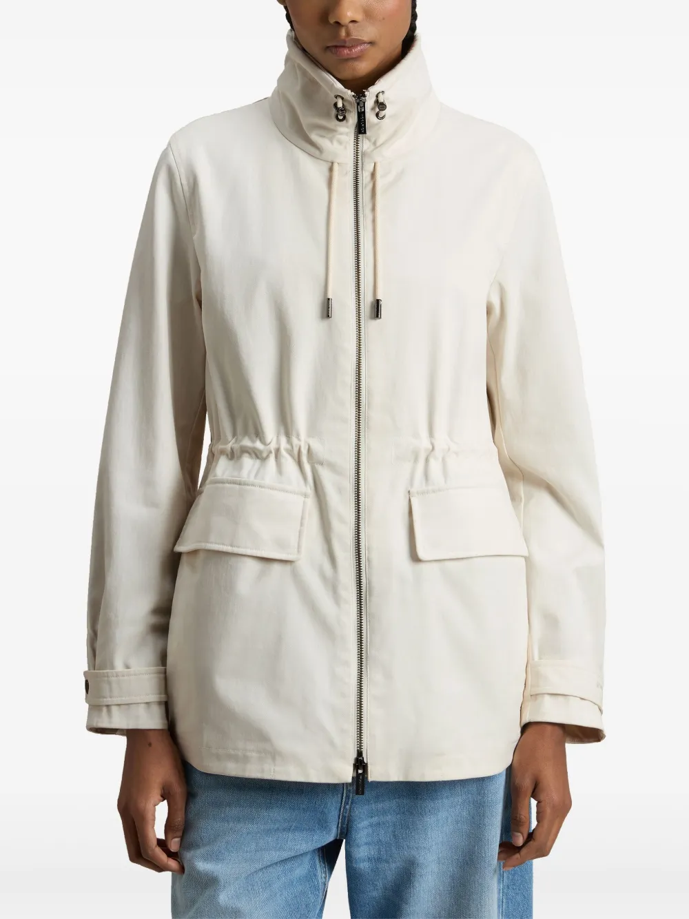 Woolrich Jack met gesmockte taille Beige