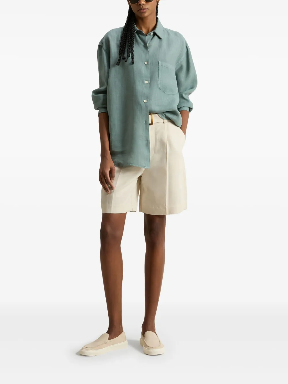 Woolrich Linnen blouse - Groen