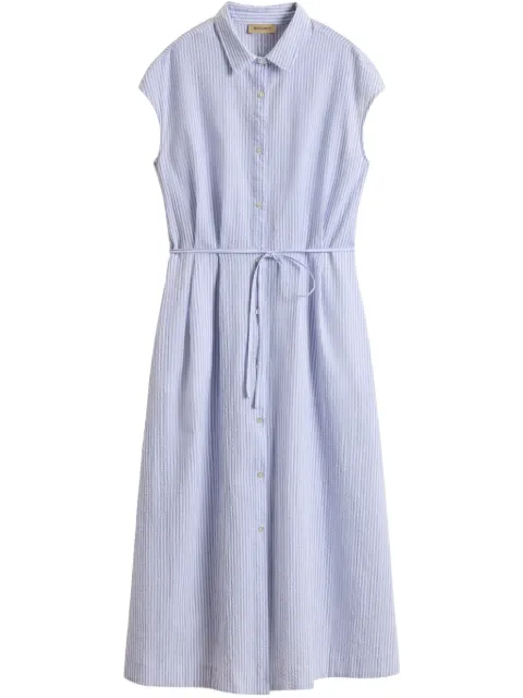 Woolrich vestido camisero con motivo de rayas diplomáticas