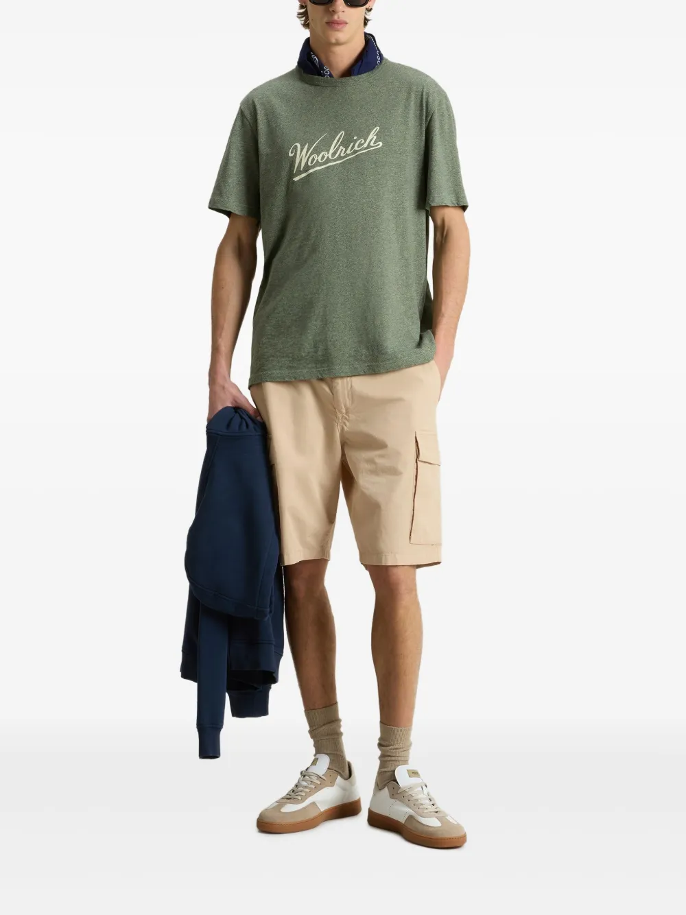 Woolrich Mouline Jersey T-shirt - Groen