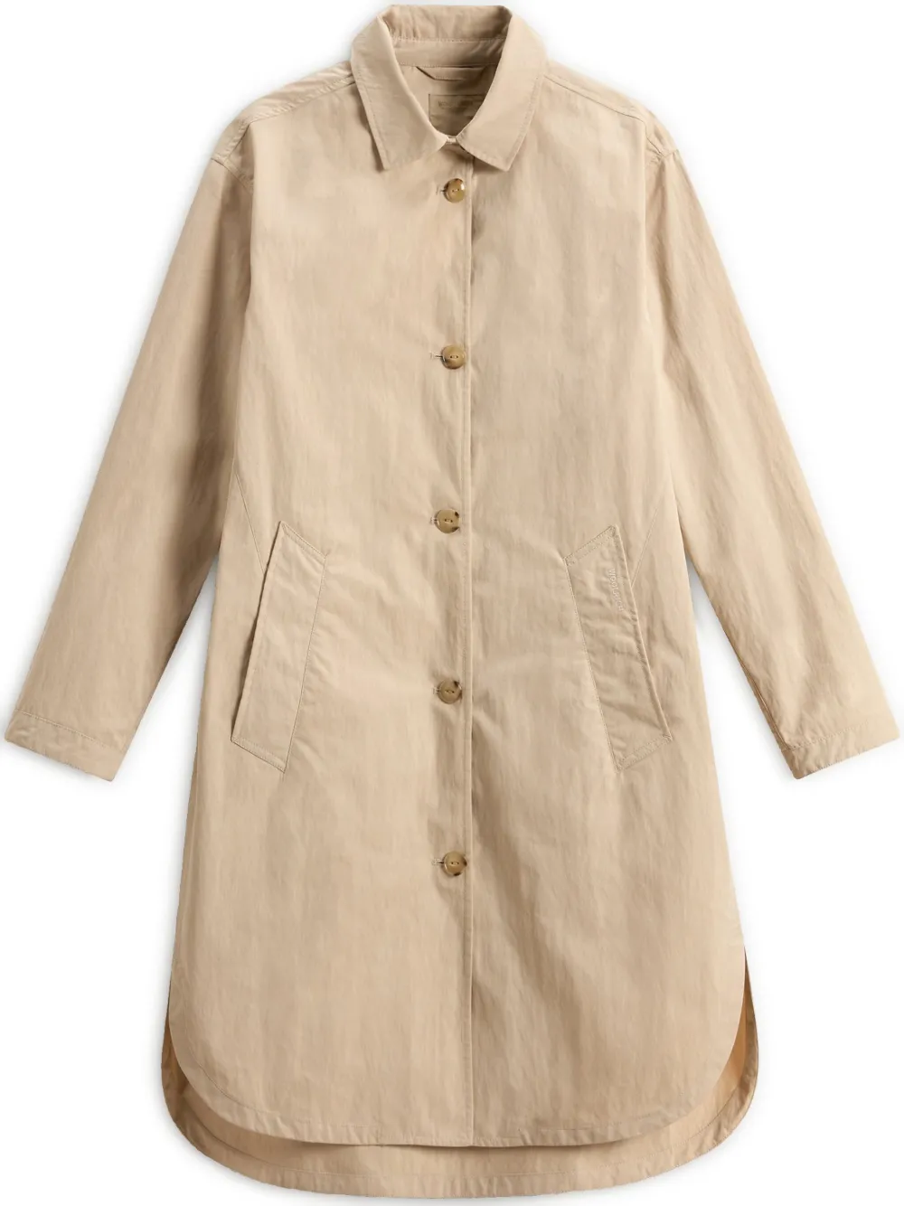 Woolrich Single-breasted Coat In Neutrals