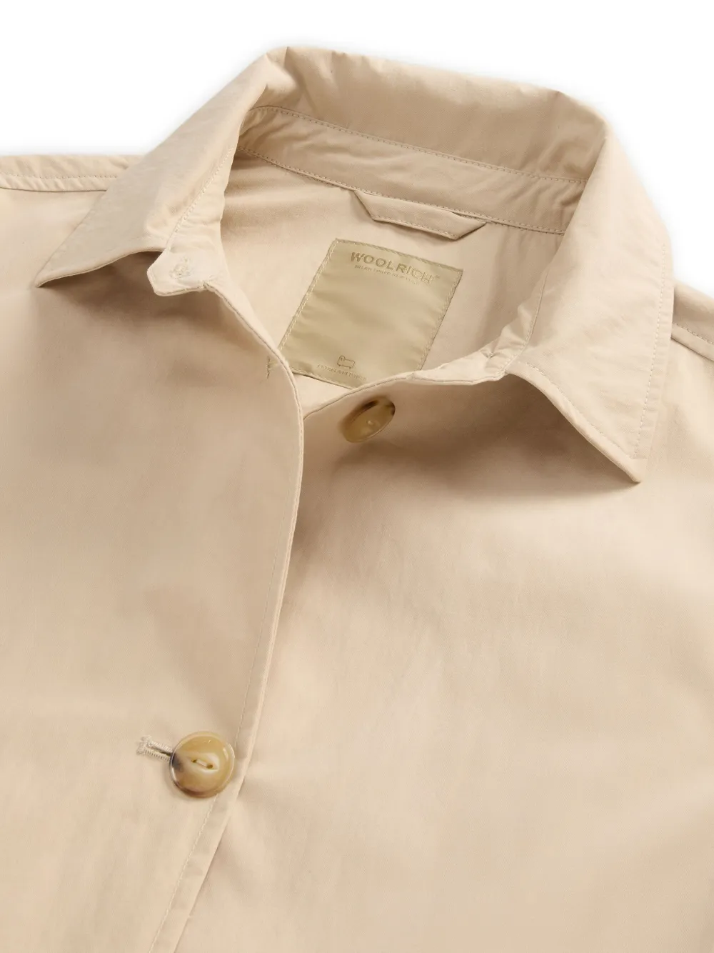 Woolrich Jas met enkele rij knopen Beige