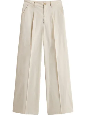 パンツ WOOLRICH Women Straight Pants CFWWTR0048FRUT2244 811 Beige Women's Belted Pants in Linen Blend beige | Woolrich US