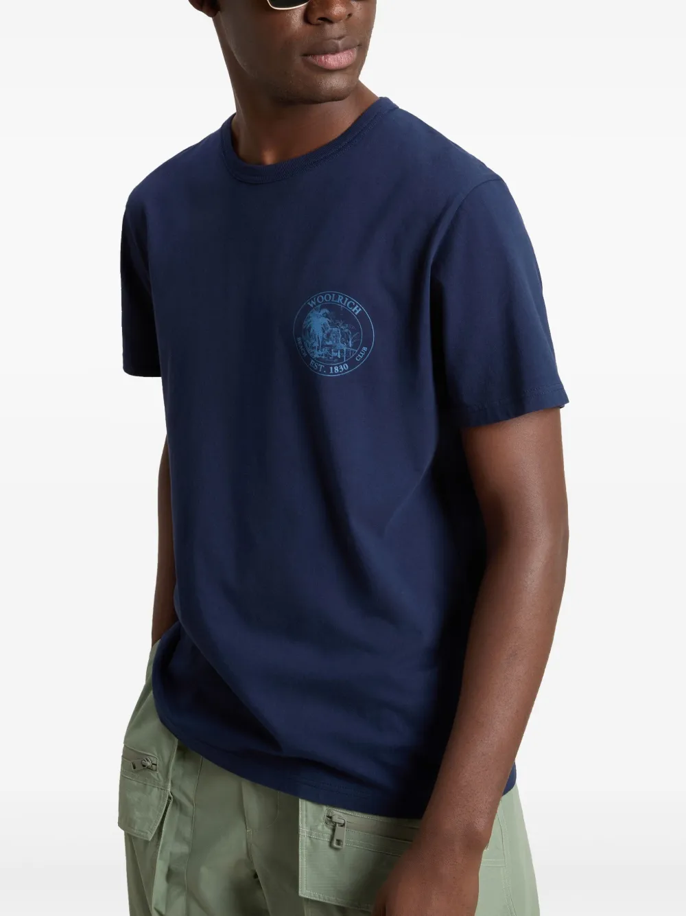 Woolrich T-shirt met grafische print Blauw