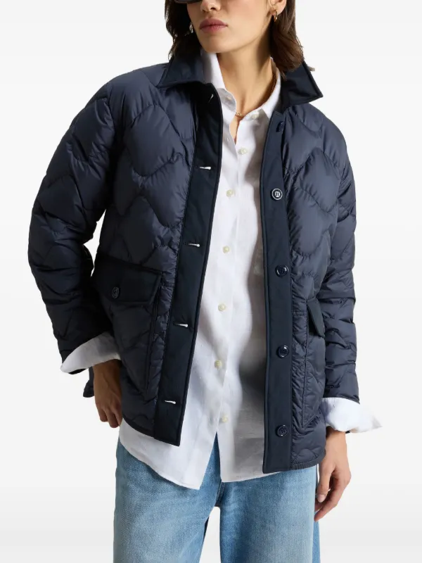 ジャケット WOOLRICH Woman Jacket Blue CFWWOU0580FRUT0001 DKN Women's Arctic Parka in Ramar Cloth with Detachable Fur Trim