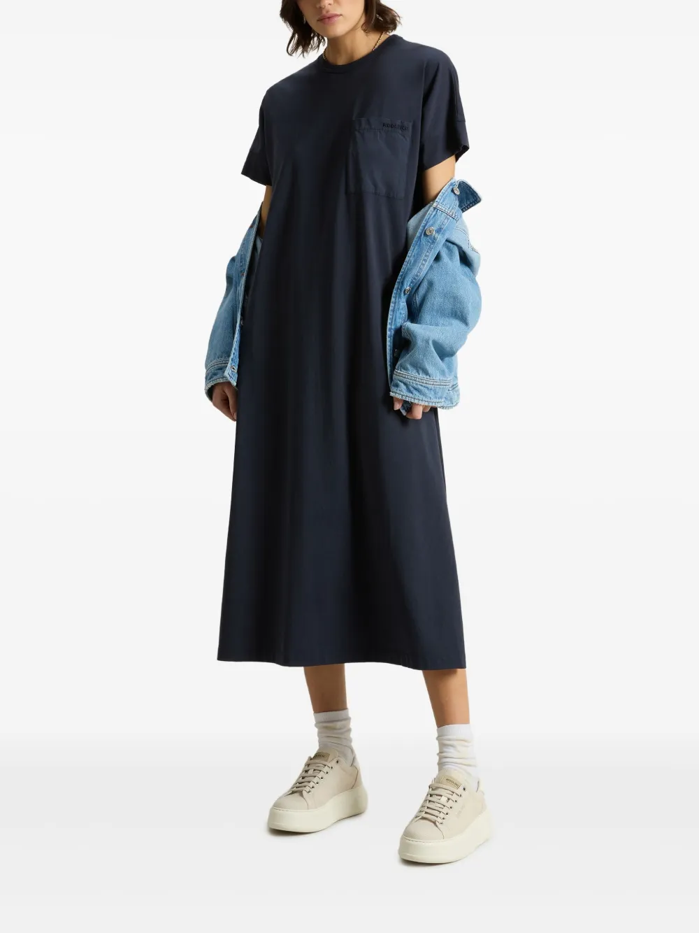 Woolrich Kimono mid dress - Blauw