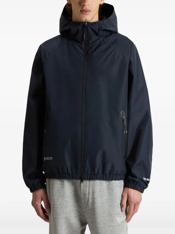 Woolrich Hooded Windbreaker Jacket | Blue | FARFETCH