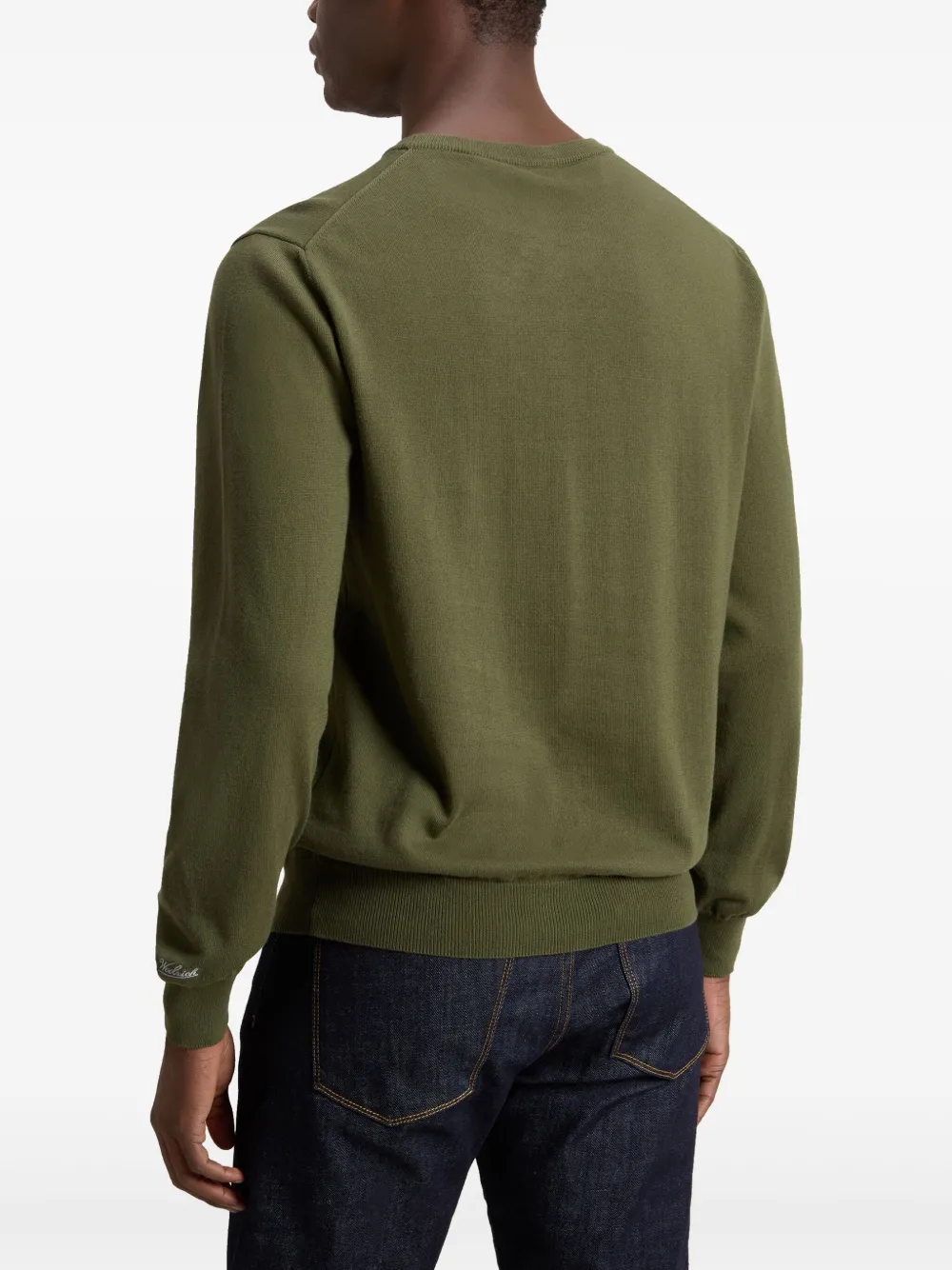 Woolrich Sweater met geborduurd logo Groen