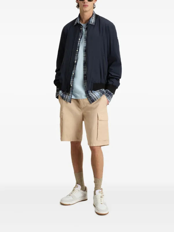 Woolrich Matt Stretch Bomber Jacket Blue FARFETCH IN