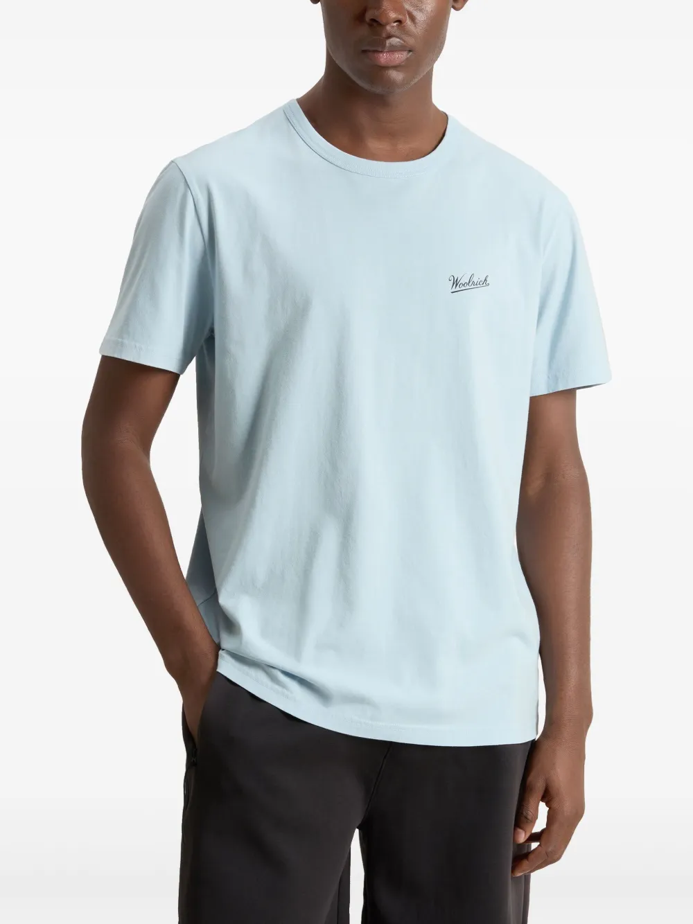 Woolrich T-shirt met logoprint Blauw