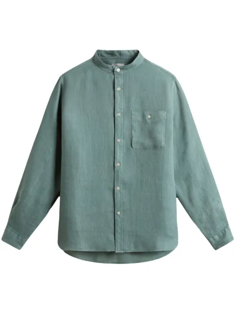 Woolrich band-collar button-up shirt