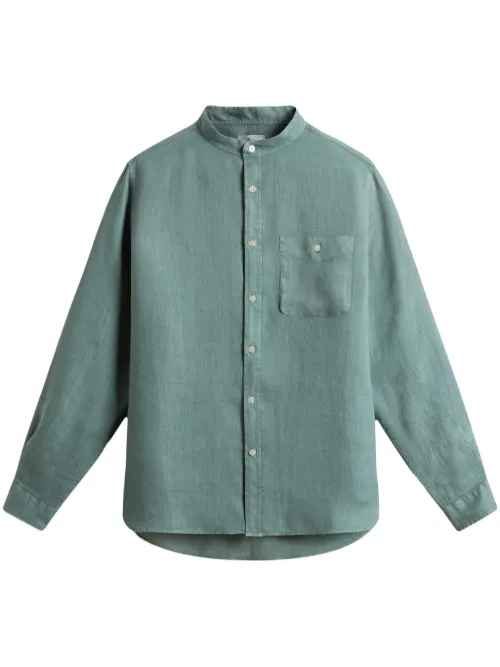 Chemise boutonnée à col officier - Woolrich - Modalova