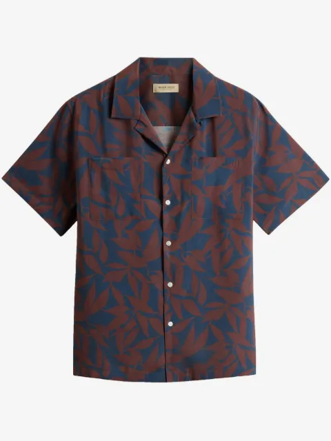 Woolrich leaf-print short-sleeve shirt