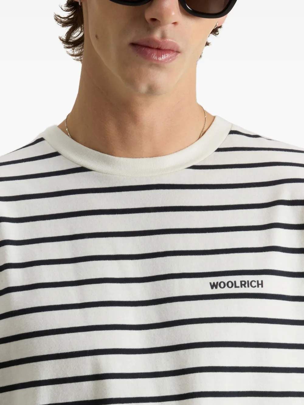 Woolrich Gestreept T-shirt Wit