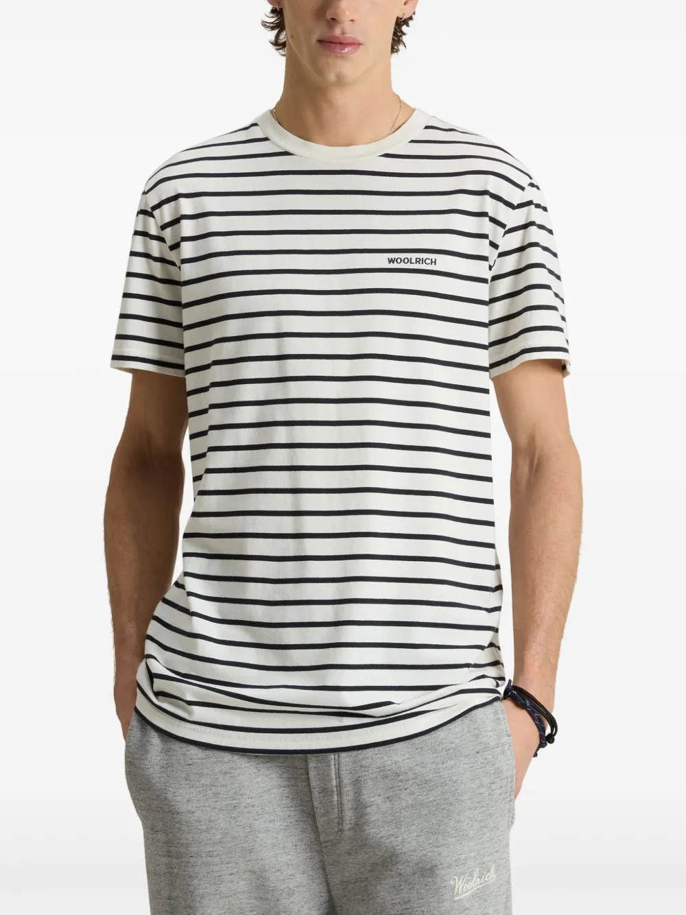 Woolrich Gestreept T-shirt Wit