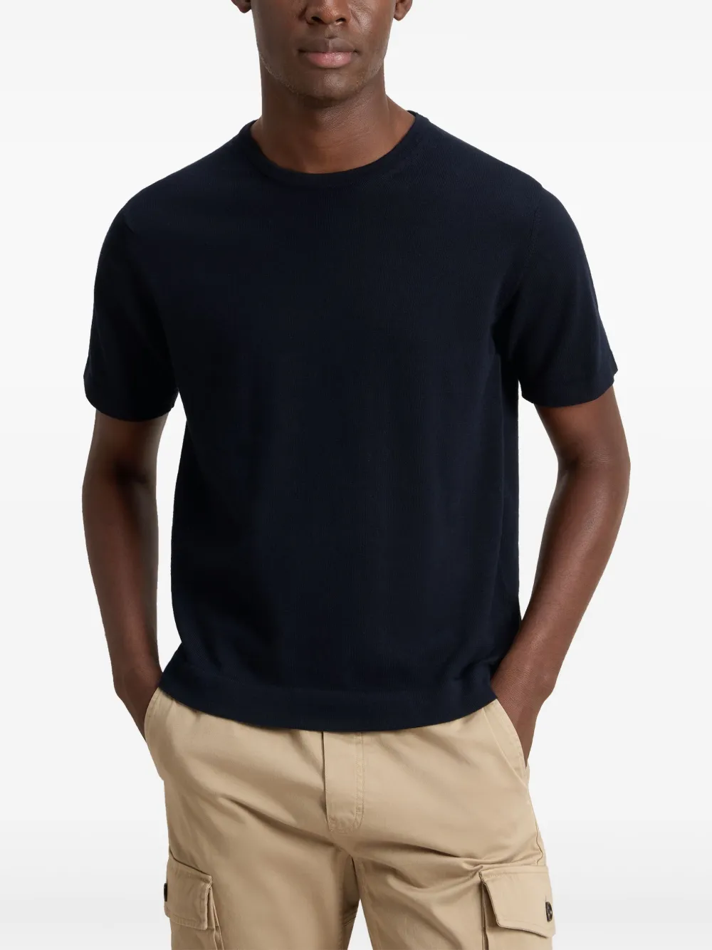 Woolrich Gebreid T-shirt Blauw
