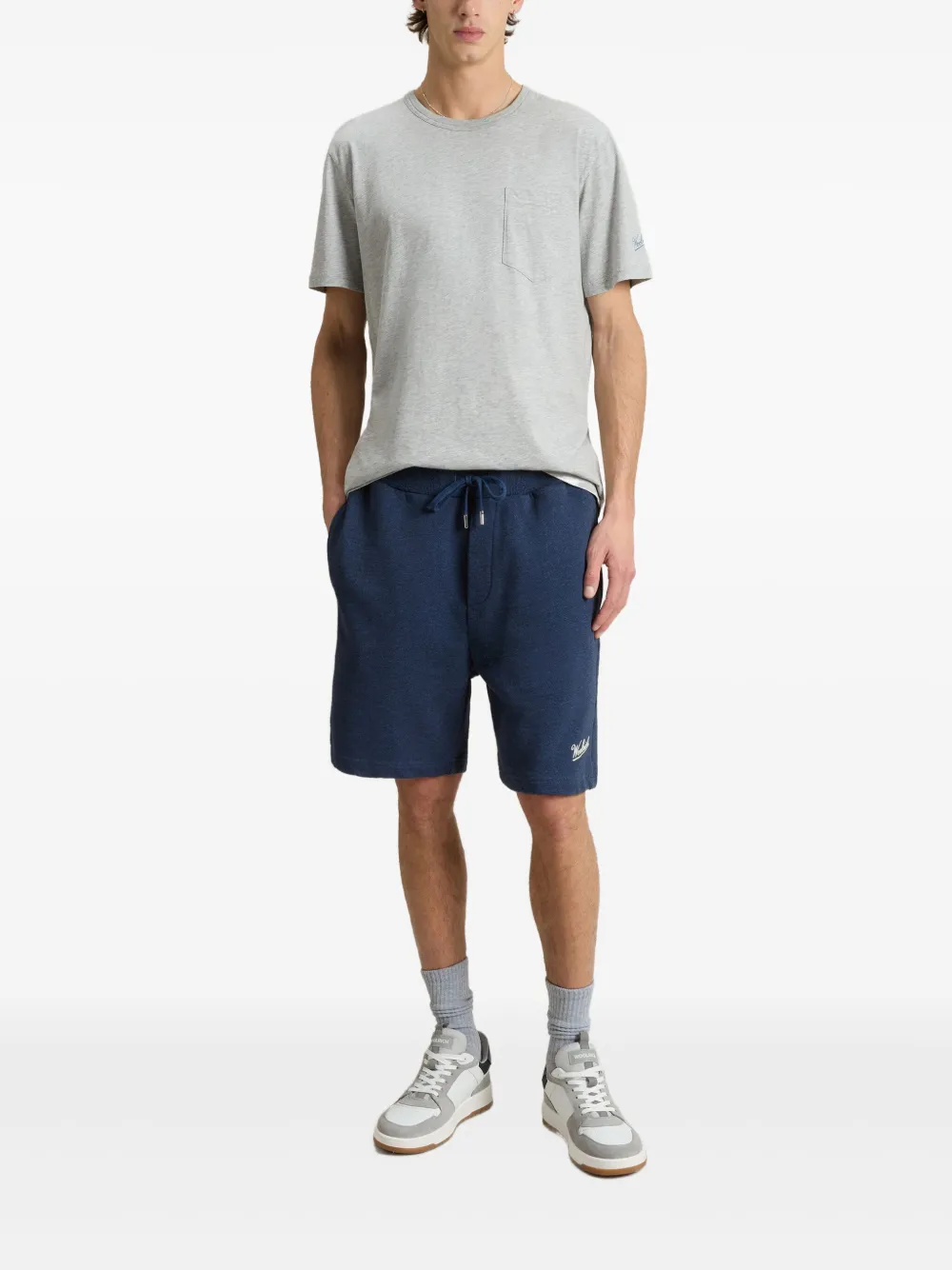 Woolrich logo-print shorts - Blauw