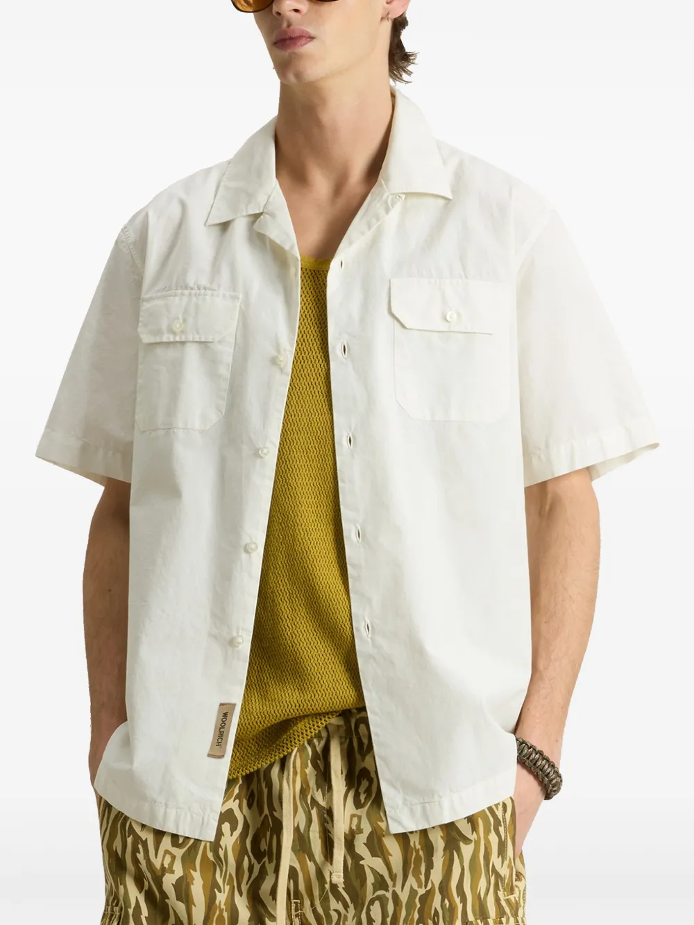 Woolrich Geverfd overhemd Wit