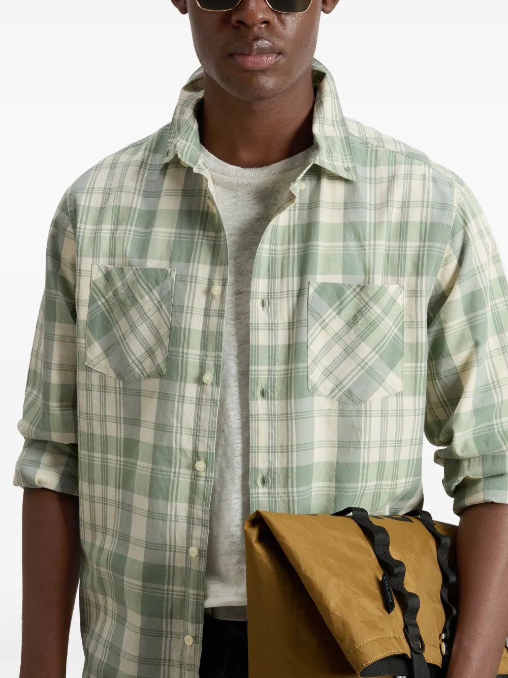 Woolrich Overhemd met Madras-ruit Groen