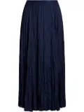 Polo Ralph Lauren crinkled A-line midi skirt - Blue