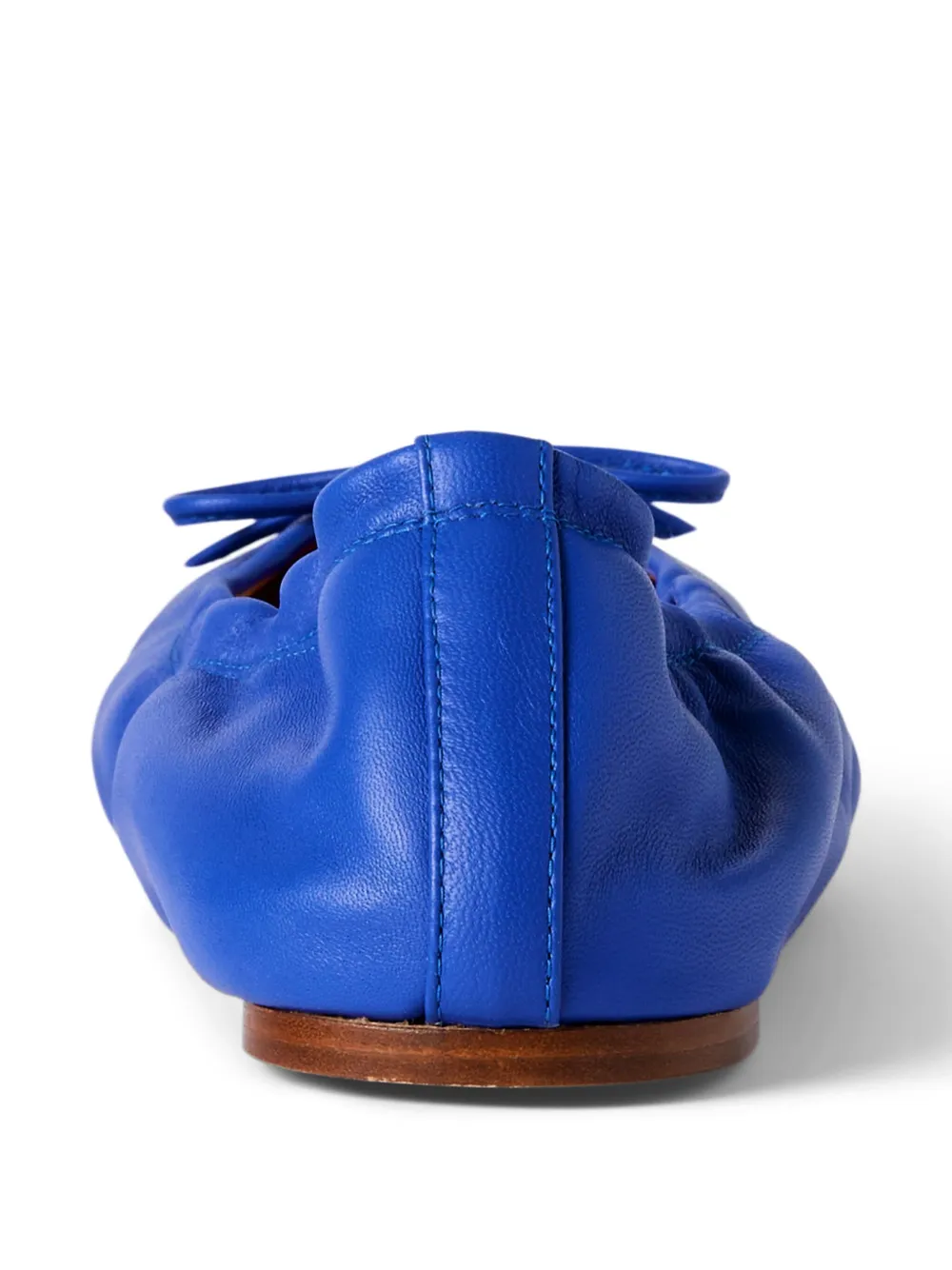 Polo Ralph Lauren Leather Ballet Flats In Blue
