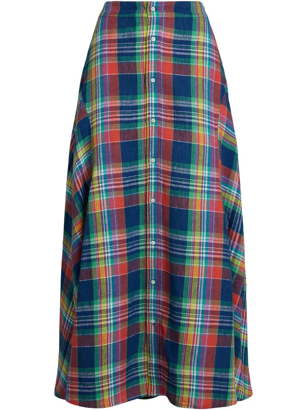 Polo Ralph Lauren Geruite linnen rok Rood