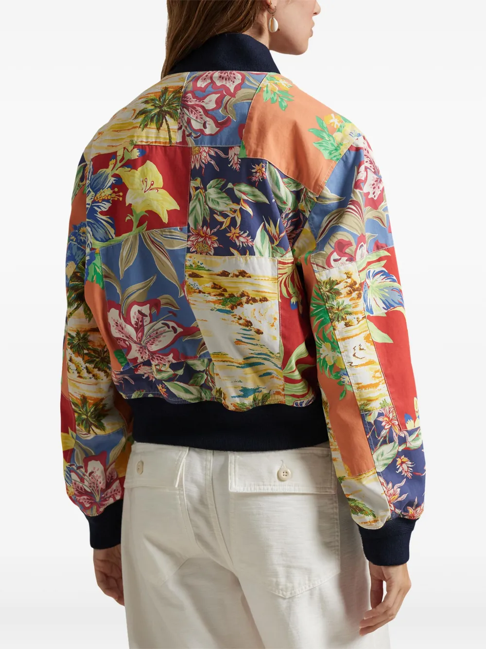 Polo Ralph Lauren Bomberjack met bloemenprint Beige