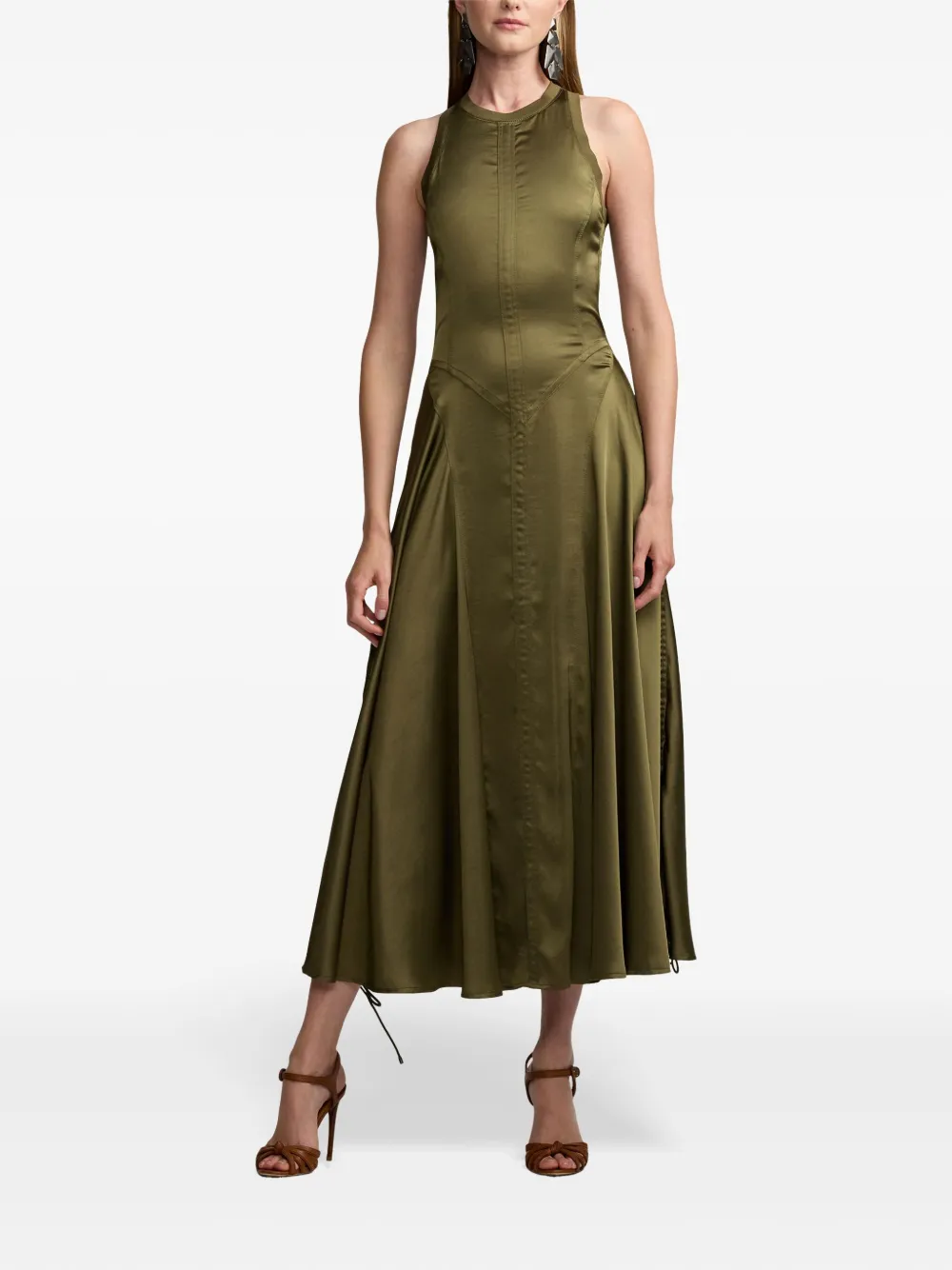 Ralph Lauren Collection Midi-jurk met ruches - Groen