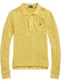 Polo Ralph Lauren cable-knit polo top - Yellow