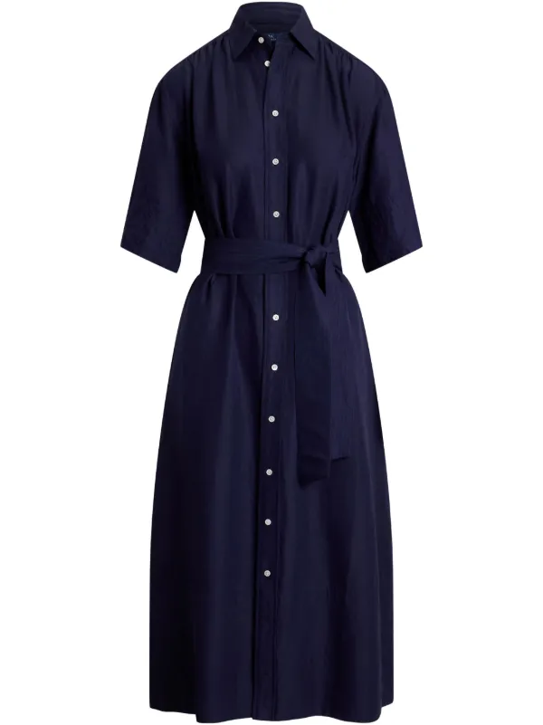 ralph lauren shirt dress navy Ralph Lauren Women's Cotton Mesh Polo Dress