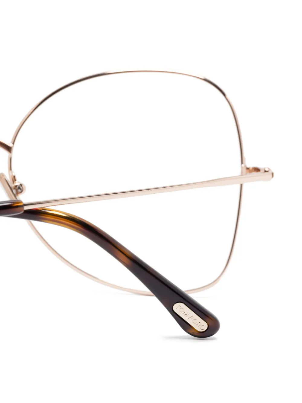 TOM FORD Eyewear Bril met geometrisch montuur Bruin