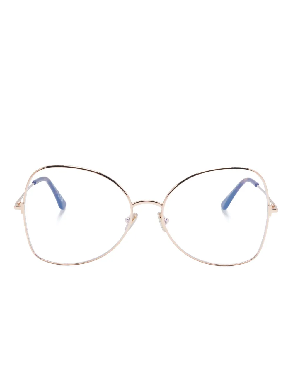 TOM FORD Eyewear ジオメトリック眼鏡フレーム - ブラウン TOM FORD Eyewear ジオメトリック眼鏡フレーム - ブラウン
