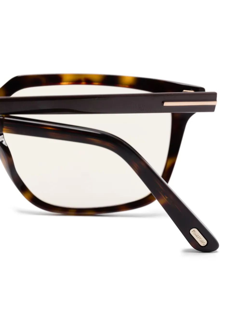 Tom Ford Rectangle-frame Glasses In Brown