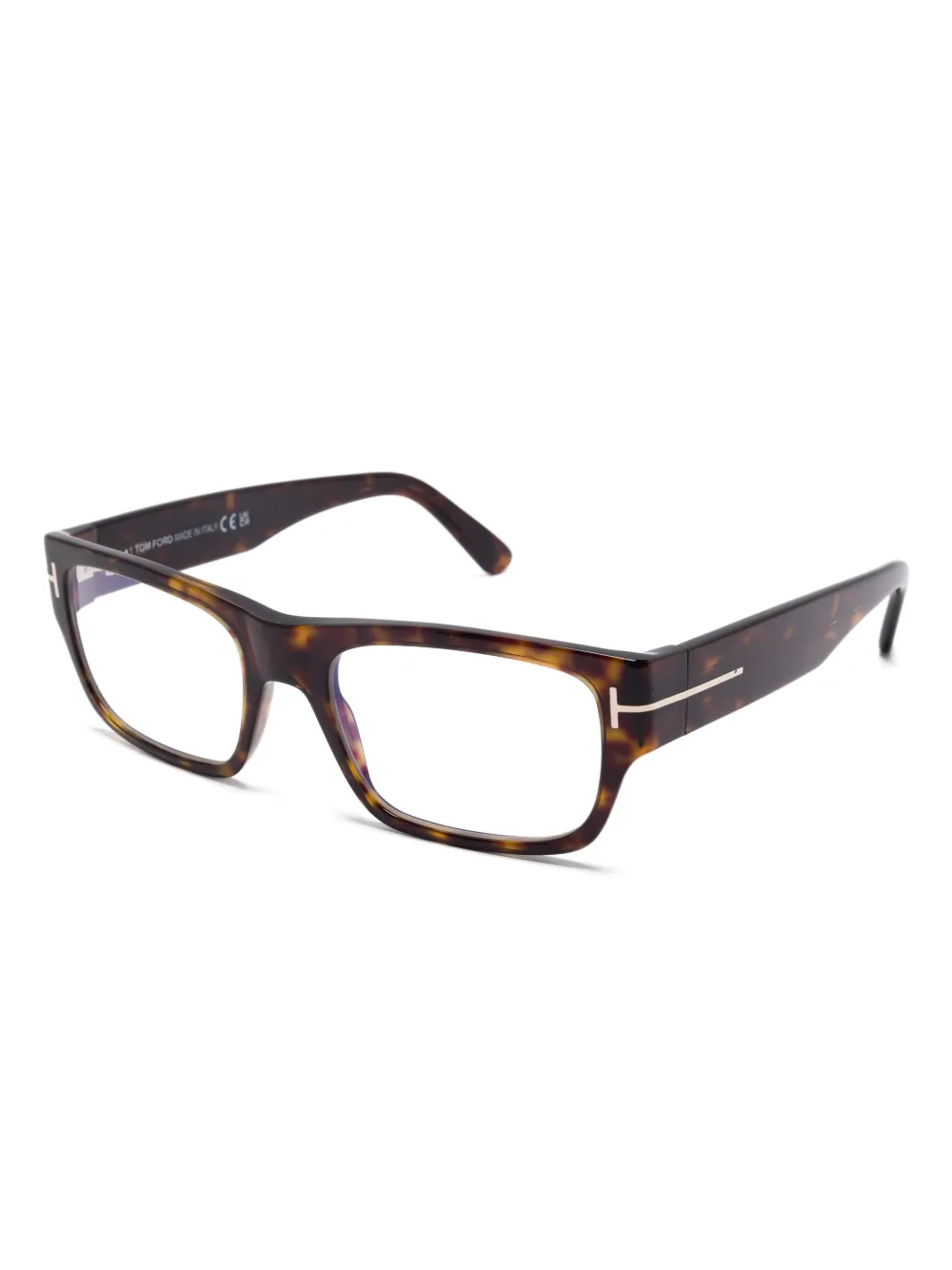 TOM FORD Eyewear Bril met rechthoekig montuur - Bruin