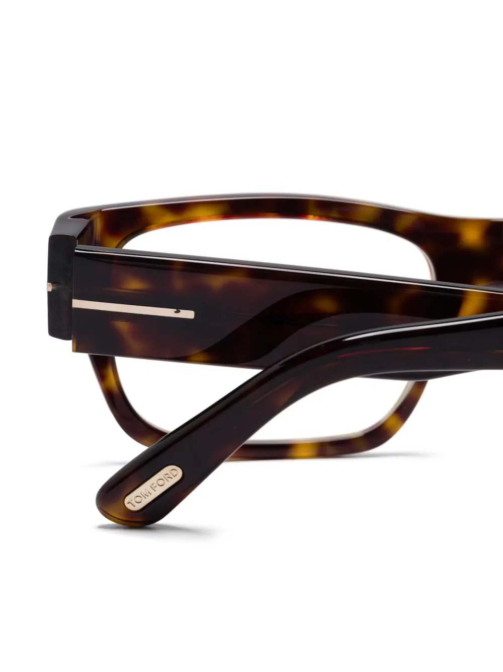 TOM FORD Eyewear Bril met rechthoekig montuur Bruin