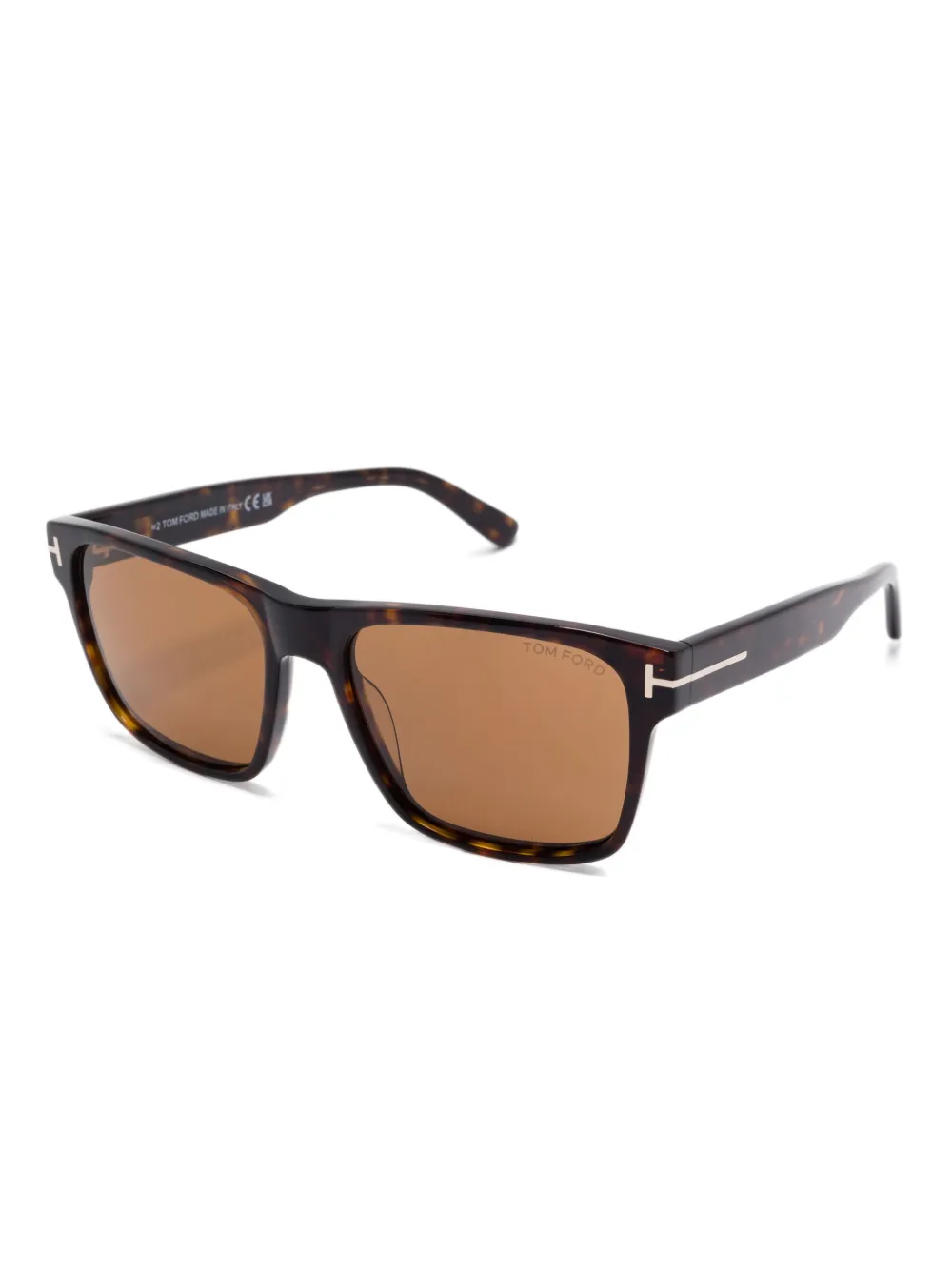 TOM FORD Eyewear Zonnebril met vierkant montuur - Bruin