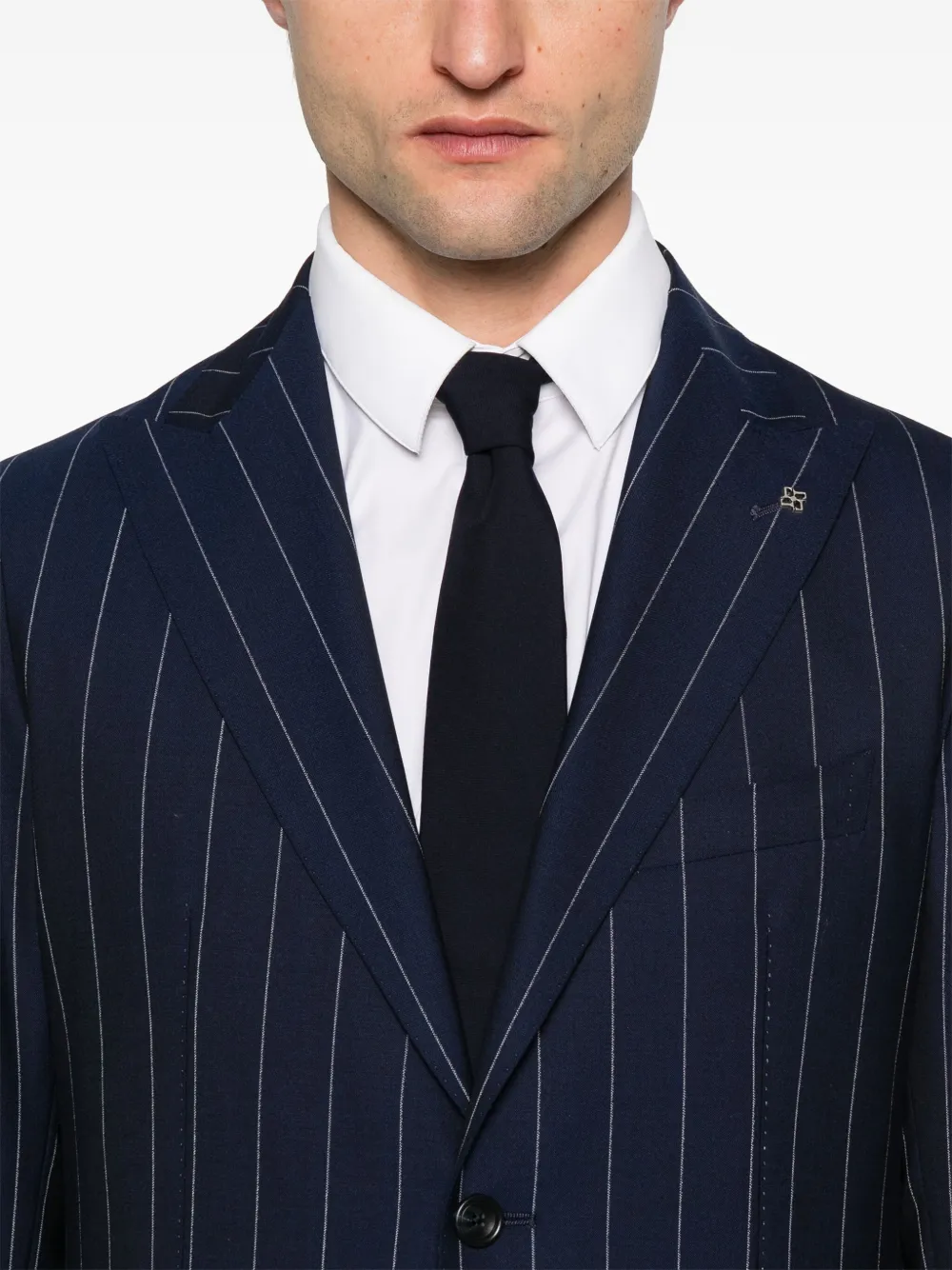 Tagliatore Pak met krijtstreep Blauw