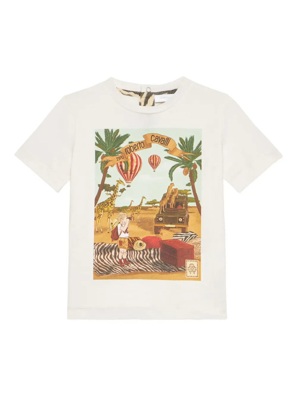 Roberto Cavalli Junior playera con estampado gráfico | blanco | Image 1