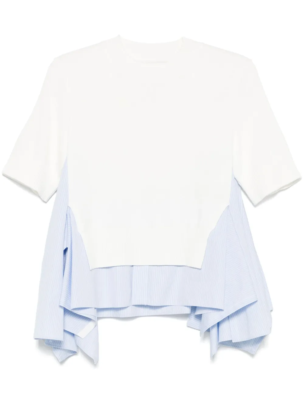 sacai top con panel en contraste | blanco | Image 1