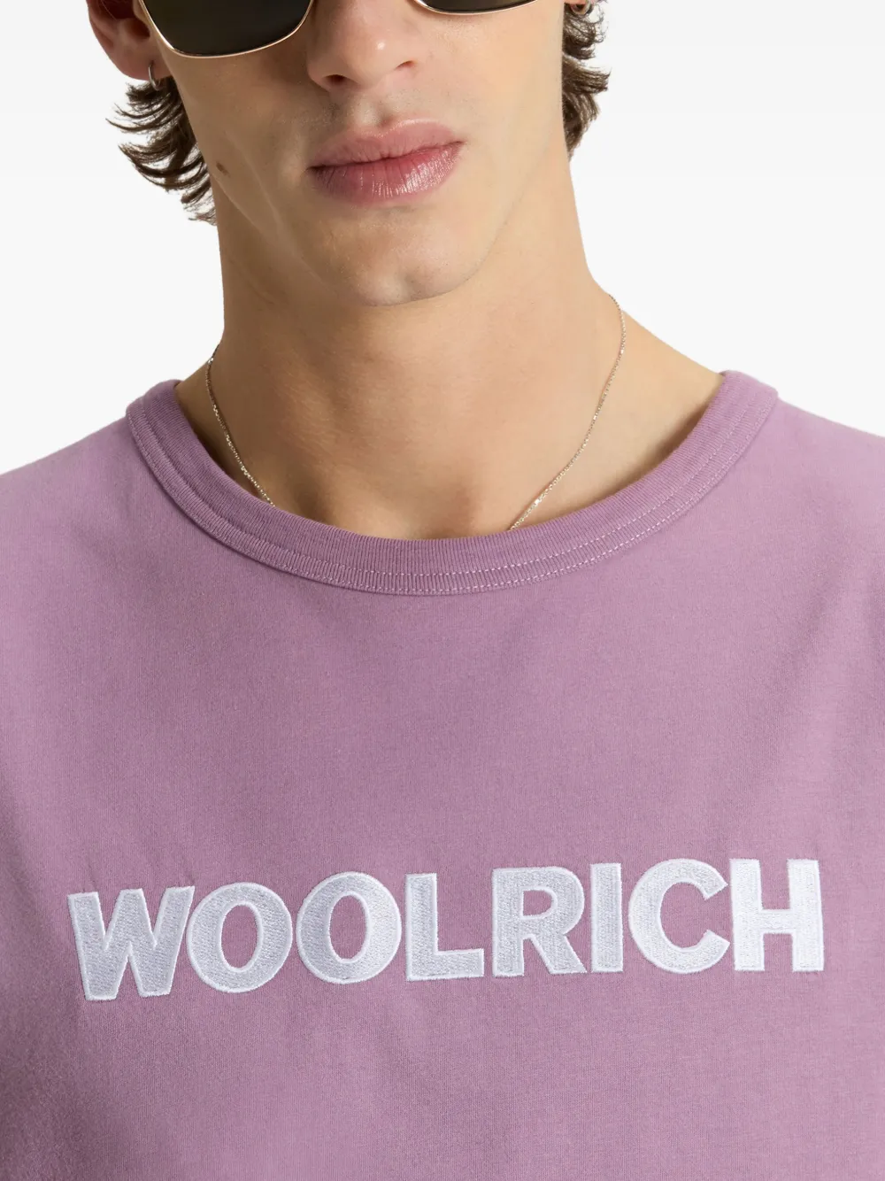 Woolrich T-shirt met logoprint Roze
