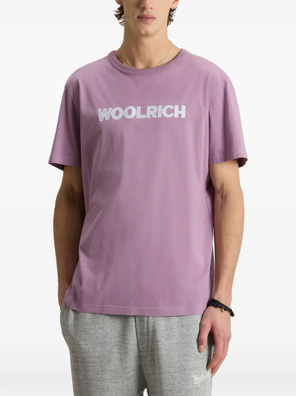 Woolrich T-shirt met logoprint Roze