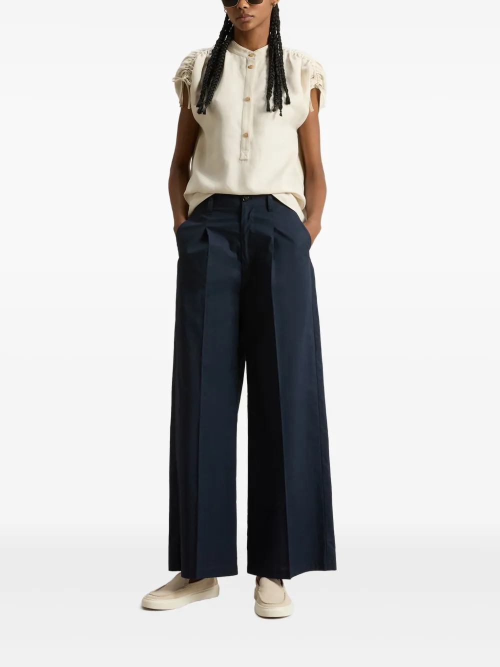 Woolrich wide-leg trousers - Blauw