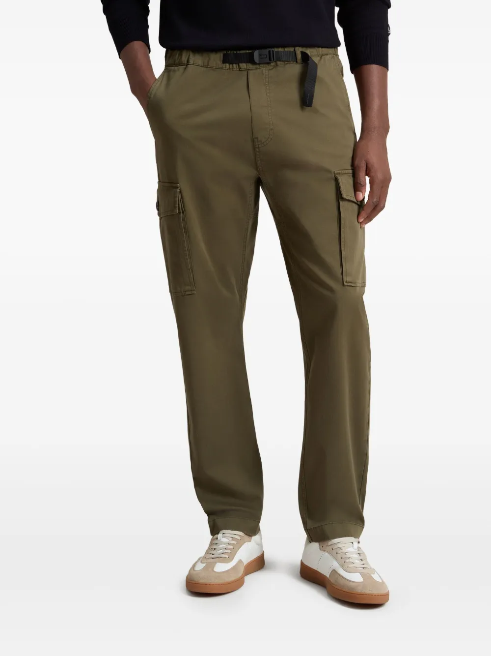 Woolrich Belted Cargo Trousers In Green