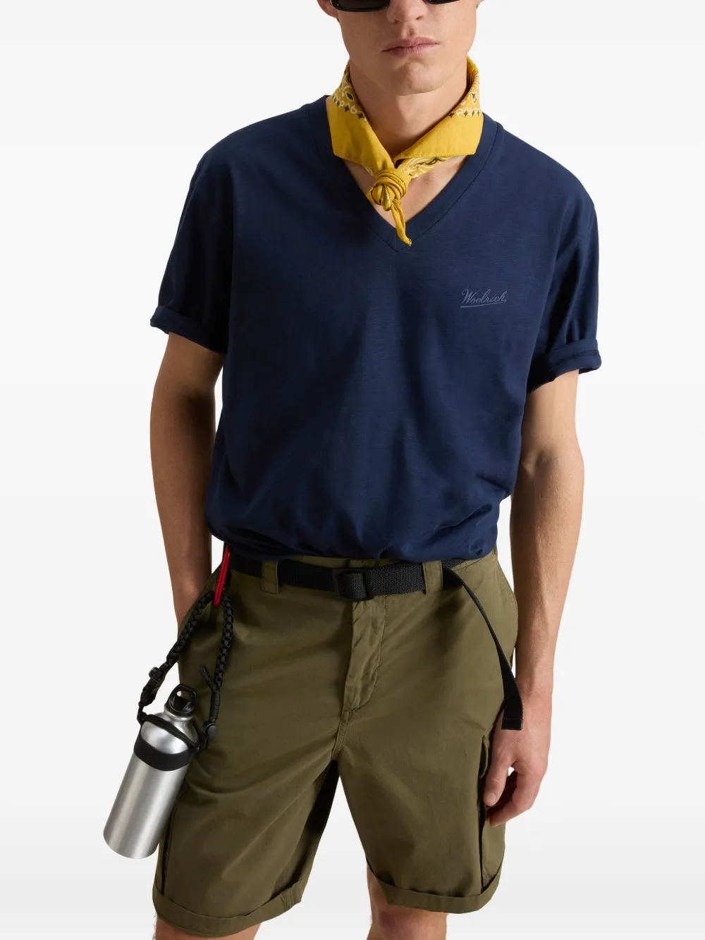 Woolrich T-shirt met logoprint Blauw