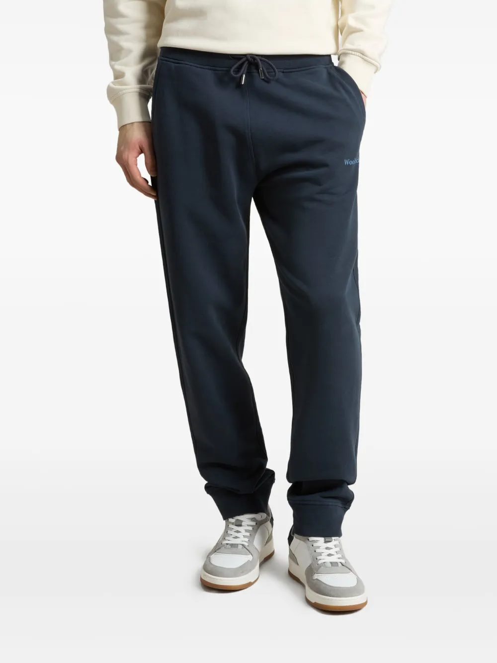 Woolrich Navy Blue Cotton Sport Trousers In 蓝色