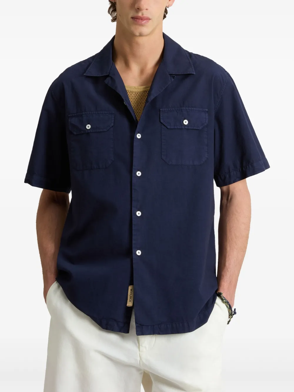 Woolrich Overhemd met borstzak Blauw